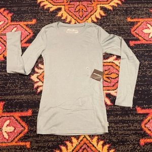 Eddie Bauer long sleeve shirt, XS, NWT, ice blue